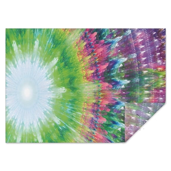 Colorful Tie Dye Pattern Rectangle Tablecloth 60"x84",Waterproof Polyester Rectangle Table Cloth, Wipeable Spillproof Polyester Tablecloth for Dining, Camping, Indoor and Outdoor