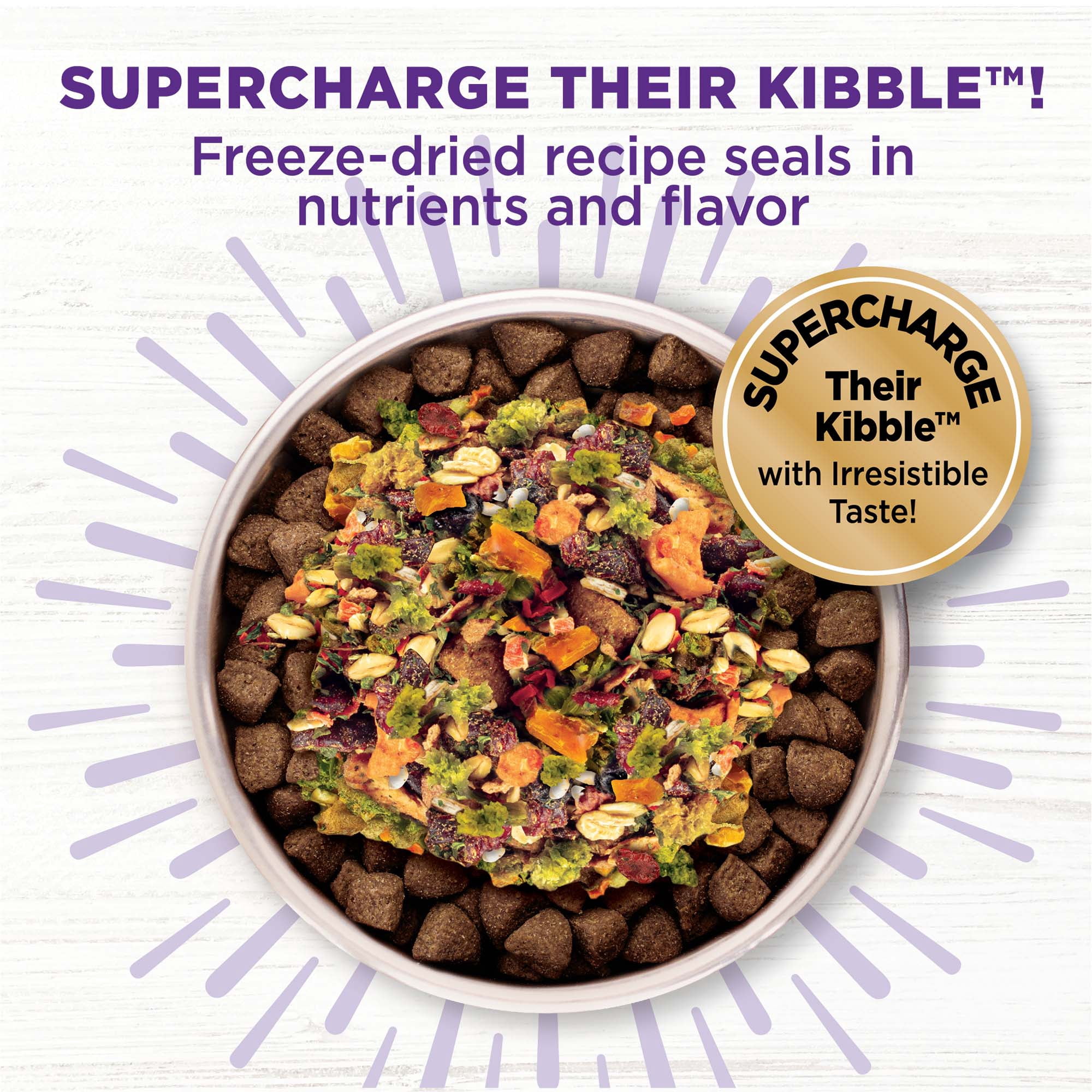 Wellness Bowl Boosters, Dog Food Topper for Small, Medium, & Large Breeds, Grain Free, Natural, Freeze Dried, Immune Health, Plant Based, 4 Ounce Bag (Pack of 1)