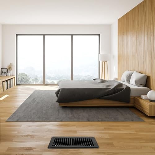 Floor Register 4x10, 10 Pack Black Floor Register Vents,Heavy Duty Steel Walkable Floor Vents,Vent Covers for Home Floor