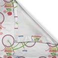 thumbnail image 4 of Ambesonne Geraniums Valance Pack of 2, Flower Basket in Bicycle, 54"X12", White and Multicolor, 4 of 5