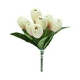 thumbnail image 2 of Artificial Silk Tulips Artificial Flowers - 1Pc Real Touch Fake Flower Arrangement Bouquets for Easter Spring Wreath Wedding Bouquet Centerpiece Floral Arrangement Cemetery Table Décor 13" Tall, 2 of 8