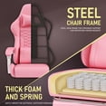 thumbnail image 4 of UIVJGAG Gaming Chair, Computer Office Chair with Footrest, Linkage Armrests and Lumbar Support, High Back Ergonomic Gamer Chairs for Adults, Black PU Leather, 4 of 7