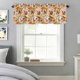 thumbnail image 5 of Pink Orange Floral Window Valance for Kitchen, Oil Painting Spring Pink Orange Yellow Blue Flowers Rod Pocket Short Curtain for Small Windows, Light Filtering Decorative Valance, 54 x 18 Inch, 5 of 9