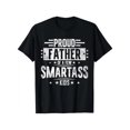 thumbnail image 1 of [100% Cotton] Proud Father Of Smartass Kids Hilarious T-Shirt Perfect Fathers Gift For Dad Tshirt Shortsleeve Crewneck Tropical graphic tee, 1 of 6