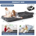 thumbnail image 5 of 79" Foldable Human Dog Bed for Adults, Fluffy Faux Fur with Blanket, Orthopedic Washable Dog Bed with Memory Foam Dog Bed and Water Repellent Liner Extra Large Thick for Pet, 5 of 8