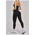 thumbnail image 6 of PISONIC Workout Sets for Women 3 Piece Long Sleeve Zip Up Jacket, V-neck Cami Tank Top, High Waisted Leggings Gym Athletic Sets, 6 of 6