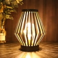 thumbnail image 3 of 8.5“H Metal Cage LED Lantern Battery Powered Cordless Accent Light with LED Edison Style Bulb Great for Weddings Parties Patio Events Gifts for Indoors Outdoors, 3 of 6