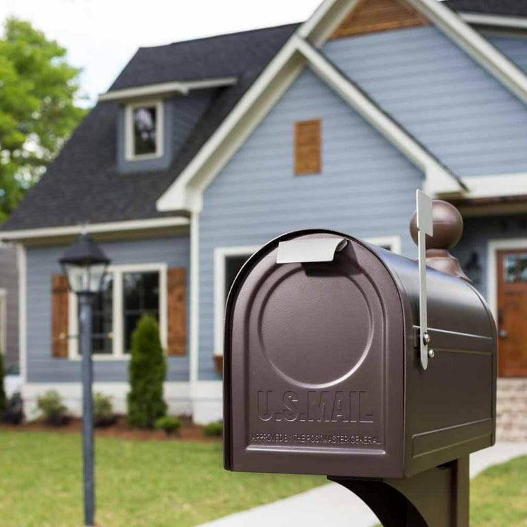Northpointe Large, Steel Post Mount Mailbox, Venetian Bronze Northpointe Large, Steel Post Mount Mailbox, Venetian Bronze