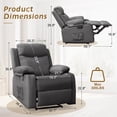 thumbnail image 2 of Korser Manual Small Recliner Chair for Small Spaces for Living Room,Dark Grey, 2 of 6