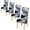 Geometric, variant on 4,6,8 Pc Elastic Dining Chair Cover, Floral Chair Covers for Dining Room 6 Pack, 6Pc Machine Washable Parson Chair Slipcovers, Elastic Kitchen Chair Protector Set of 4,6,8, Baroque