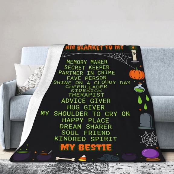 Best Friend Birthday Gifts for Women, Bestie Birthday Gifts for Women -Best Friend Blanket , Friendship Gift for Woman, BFF - Soul Sister Gift for Woman, Christmas day for BestFriend 50x40