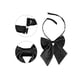 thumbnail image 3 of CORBATA UNIFORME AJUSTABLE DE MOÑO PREATADO PARA MUJERES CHIC EN COLOR SÓLIDO NEGRO TAMAÑO ÚNICO, 3 of 4