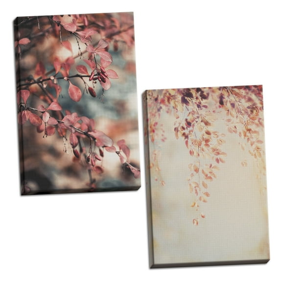 Gango Home Decor Vertical Fall I & II by PhotoINC Studio (Ready to Hang); Two 12x18in Hand-Stretched Canvases