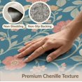 thumbnail image 6 of ODIKA 3'x5' Teal Garden Elegance with Vintage Floral Washable Accent Rug Classic Botanical and Bird Motifs, Timeless Appeal Pet Friendly, Non-Shedding Mat for Bedside, Nursery Room, 6 of 7