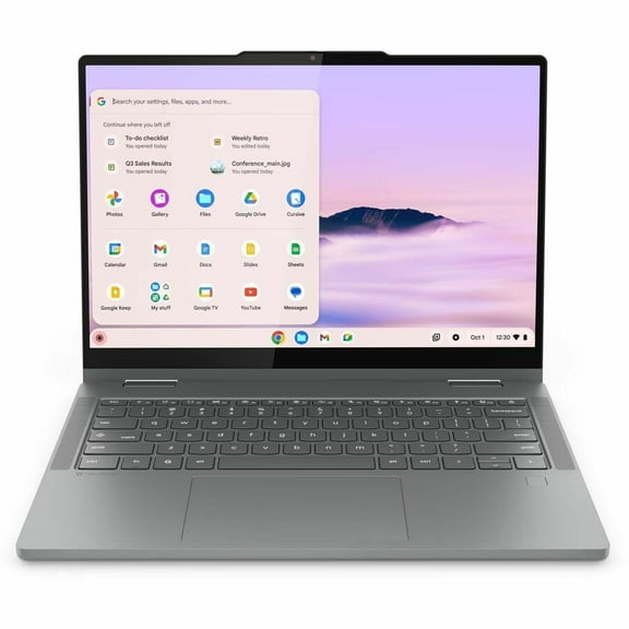Lenovo 14IRU10 83LL000GUS 14" Touchscreen Convertible 2 in 1 Chromebook, WUXGA, Intel Core 7 250U, 16 GB, 512 GB SSD, English Keyboard, Luna Gray
