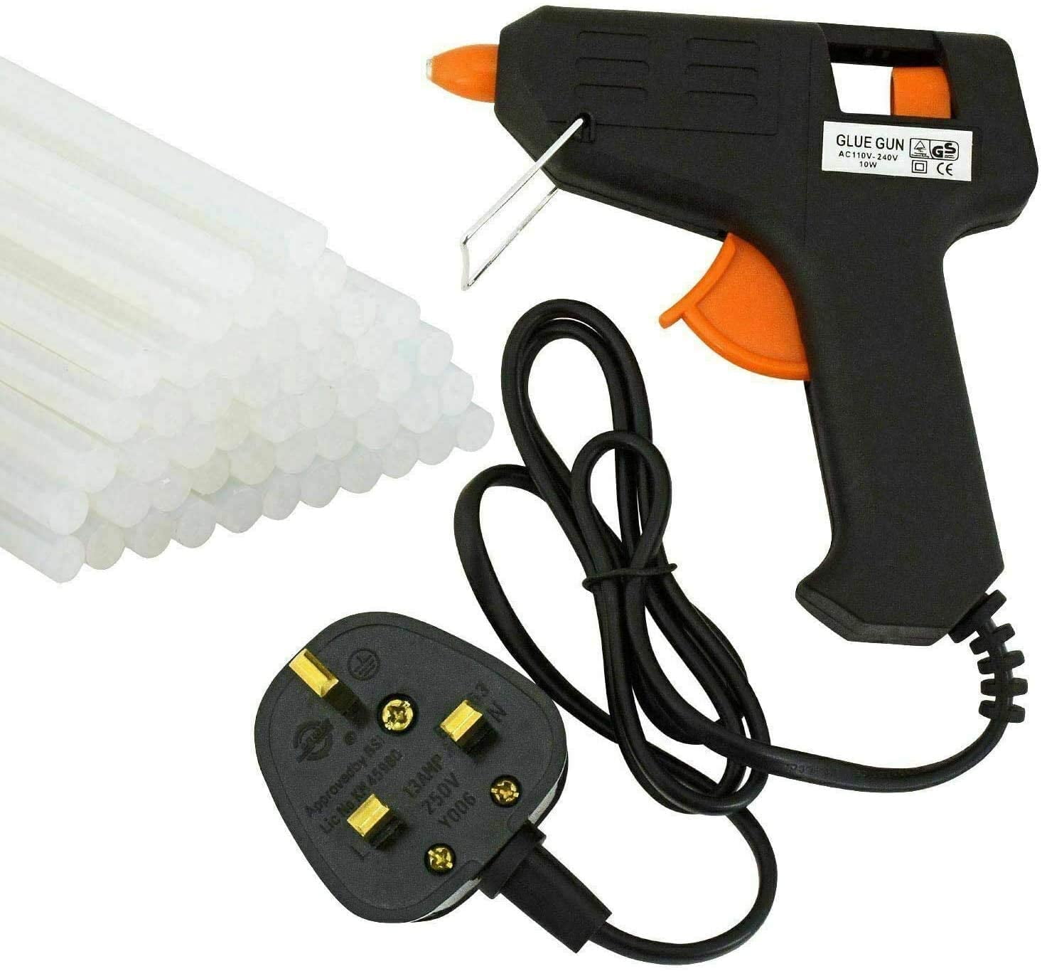 Trigger Electric Hot Melt Glue Gun With 25 Adhesive Sticks For Hobby Craft Mini 