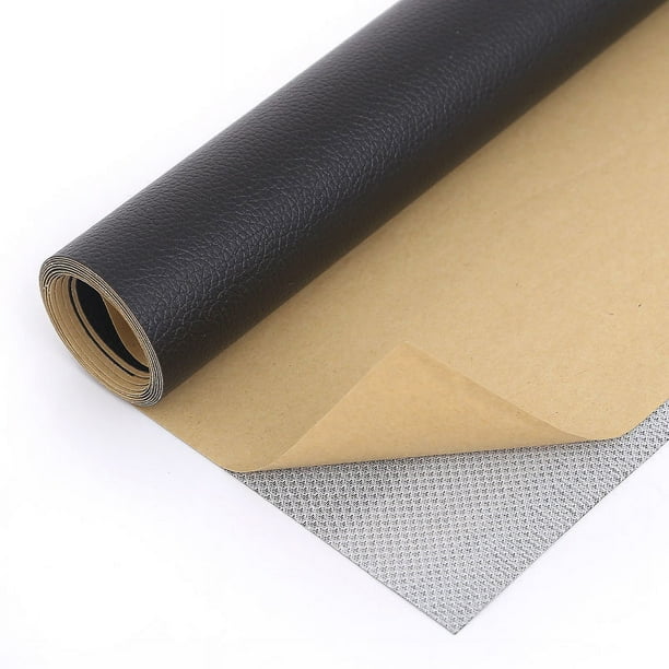 Juego de parches de reparación de cuero, piel sintética, autoadhesivo, 40 x 300 cm, kit de parches de cuero, parches de cuero, lámina con aspecto de cuero, lámina para muebles, papel pintado,