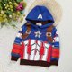 thumbnail image 1 of Bebé niño abrigo sudadera superhéroe capitanes suéter dibujos animados Top cremallera Sudadera con capucha niños ropa 2T Gao Jinjia LED, 1 of 2