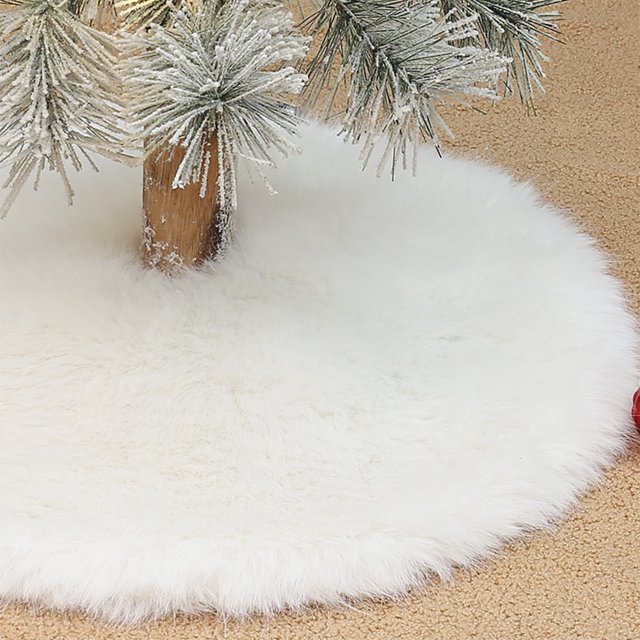 Dvkptbk Christmas Solid Color Christmas Tree Skirt Christmas Set Christmas Tree Under Decoration Christmas Decorations