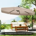 thumbnail image 5 of Gymax 10FT Offset Hanging Umbrella Patio Cantilever Umbrella w/ Easy Tilt Adjustment Beige, 5 of 10