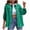 Green, variant on Zefriona Womens Denim Jacket Long Sleeve Oversized Jean Coat with Removable Hood 100% Denim Green Size L
