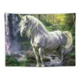 thumbnail image 5 of Nawypu  Fairy Tale World Tapestry Unicorn Tapestry Wall Hanging Magical Forest Tapestry Fantasy Animals Rainbow Waterfall Tapestries Hanging for Bedroom Decor Living Room (Multi), 5 of 6