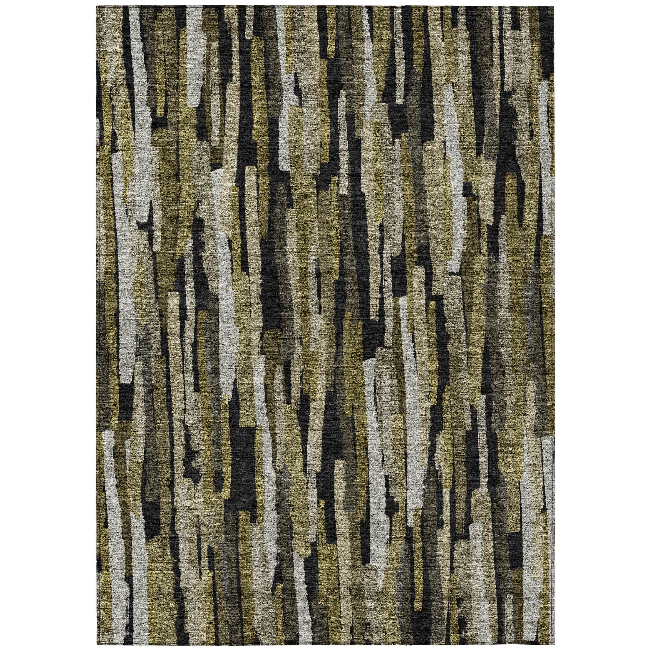 Addison Rugs Chantille Indoor/Outdoor Transitional Stripes Brown Washable Rectangle Rug, 8' x 10'