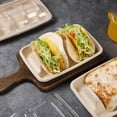 thumbnail image 3 of Sioweci Disposable Taco Holders for Parties Sturdy Taco Tray Holder with Dividers Eco-Friendly Taco Plates Packaging Box for Events Taco Bar Serving Set 10 pcs, 3 of 13