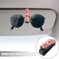 thumbnail image 2 of 4uds Gafas Soporte para Coche con Costoso ImitaciÃ³n Diamante Rojo Unique Bargains Gafas Colgador, 2 of 7