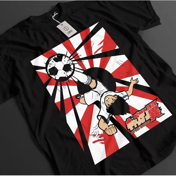 VINTAGE Captain Tsubasa Shirt Hyuga Tshirt Wakabayashi T-Shirt Misugi Soccer Anime Tee