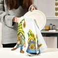 thumbnail image 6 of Soft Absorbent Reusable Kitchen Towels, Set of 4|28x18 in, Watercolor Gnome in Hat with Sunflower Dining Kitchen Living Room Tea Towels Dish Towels Decorative Towels, 6 of 7