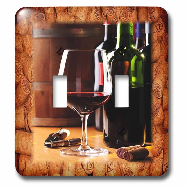 3dRose Share Some Wine With Me - Double Toggle Switch (lsp_62548_2)