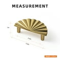 thumbnail image 2 of Goo-Ki 2.5"(64mm) Hole Centers Brushed Gold Kitchen Cabinet Pulls,Closet Classic Zinc Alloy Drawer Cabinet Drawer Pulls with Fan-Shaped,6 Pack, 2 of 5