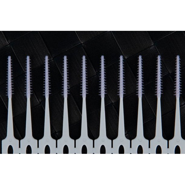Cepillo interdental de silicona, cepillo interdental de pegamento suave, cepillo interdental, cepillo interdental, cepillo de dientes para ortodoncia, cepillo de dientes cleanpik 50 piezas