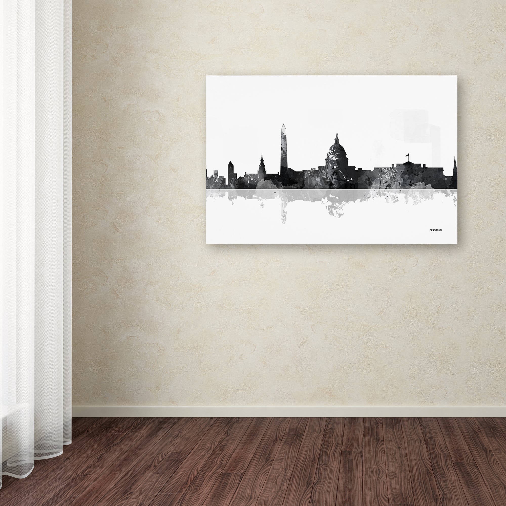 Trademark Fine Art "Washington DC Skyline BG-1" Canvas Art by Marlene Watson