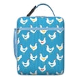 thumbnail image 5 of Reusable Lunch Tote Bag – Cute Farmhouse Chicken & Egg Watercolor Design, Rustic Rooster & Floral Country Farm Print for Work, School, Picnic, 5 of 6