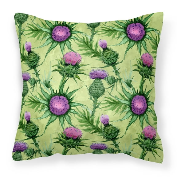 Carolines Treasures CK1699PW1818 Thistle Fabric Decorative Pillow 18HX18W multicolor