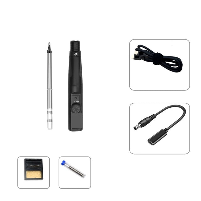 Electric Soldering Iron Kit, 96W Repair Tool Welding Solder Rework Station,Heat Pencil Smart Portable Solder Iron Tips ,Professional Function