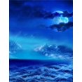 thumbnail image 1 of BSDHOME Polyester 5x7ft Enchanted Round Bright Full Moon Flower Trees Scenery Studio Props Photography Backgrounds Wall Mural, 1 of 2