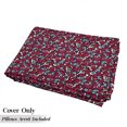 thumbnail image 5 of Skull Floor Pillow Lounger Cover, Smiling Red Skulls with Hearts Moons and Dots Pattern on Black Backdrop Illustration, Nap Mat Printed Fabric Case for 5 Pillows, 88" x 27", Multicolor, by Ambesonne, 5 of 5