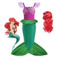 thumbnail image 2 of Disney-vestido de princesa Ariel para niñas, disfraz de sirena para fiestas de Carnaval Fivean unisex, 2 of 2