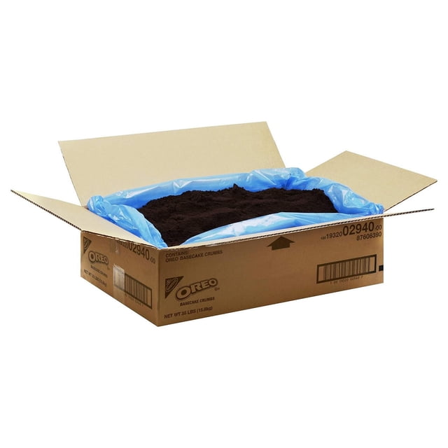 Oreo Cake Base Cookie Crumbs, Professional 35 lb Bulk Foodservice Pack, Iconic Dark Cocoa Dessert Foundation