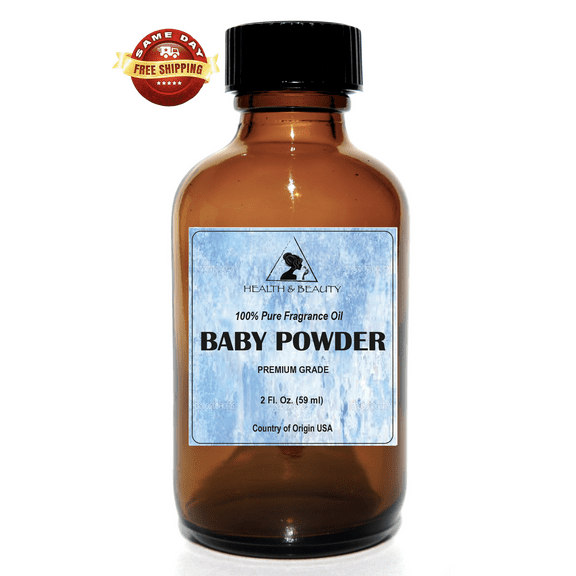 BABY POWDER FRAGRANCE OIL ORGANIC PREMIUM 100% PURE GLASS BOTTLE 2.0 OZ, 59 ml