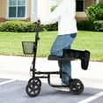 thumbnail image 6 of Topbuy Folding Steerable Knee Walker All Terrain Knee Scooter with Basket & Dual Brakes Black, 6 of 6