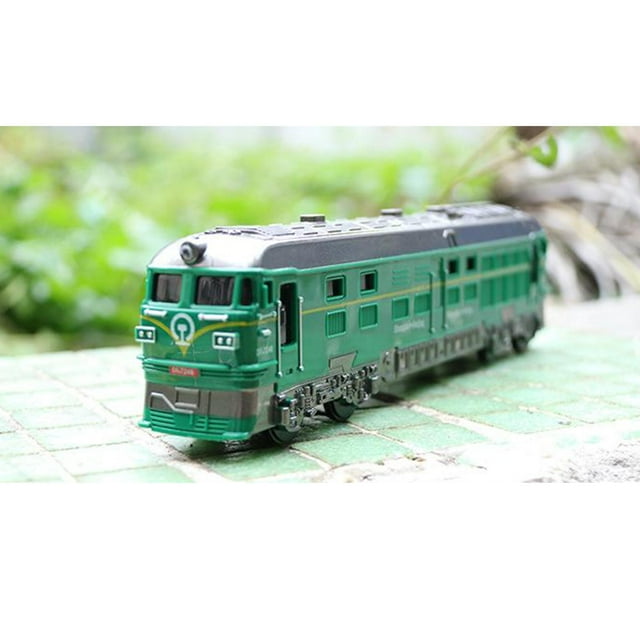 Locomotora de combustión interna 1:87 de simulación, modelo de locomotora de aleación, juguete acústico-óptico, tren, juguetes Yotijar tren de motor de vapor