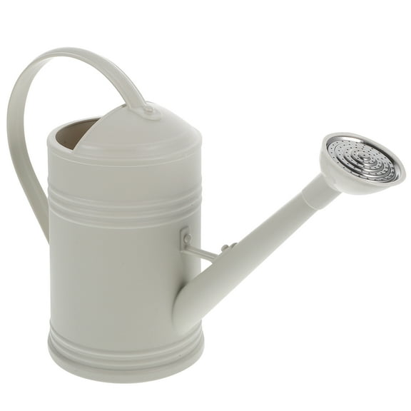 PTOOTP White Watering Can for Home Gardening, Stainless Steel and Plastic Construction, Ideal for Indoor and Outdoor Plants