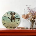 thumbnail image 2 of SKYSONIC Elephant Sitting Wall Clock 10 Inch Silent Non Ticking Round Clock Oil Painting Clock Easy to Read Clock for Living Room Bedroom Bathroom Home Decor, 2 of 7