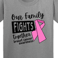 thumbnail image 4 of Inktastic Our Family Fights Together Breast Cancer Awareness Youth T-Shirt, 4 of 5