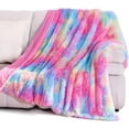 thumbnail image 1 of Faux Fur Throw, Reversible Faux Fur Blanket For Comfort, Fluffy Cream Throw, 1 of 13