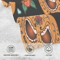 thumbnail image 3 of Nsnder Pumpkin Flowers Bright Cartoon Halloween Cotton Towel Set 2PCS,Quick Drying Bath Towels,Soft and Breathable Hand Towel WashCloths for Kitchen,Bathroom,Gym,Beach Washcloths, 3 of 7